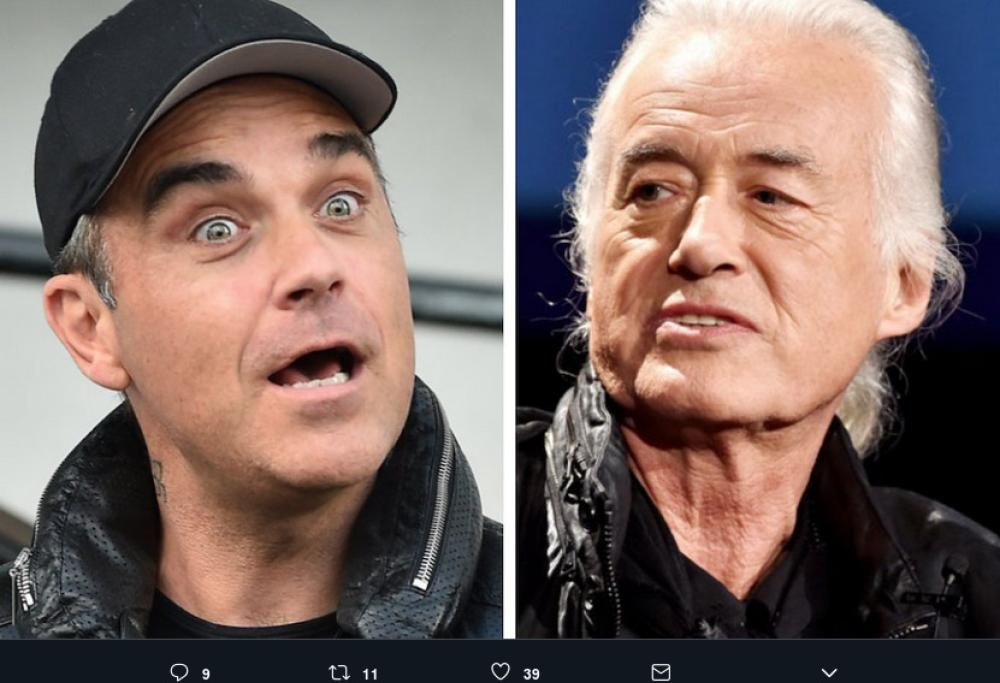 Jimmy Page e Robbie Williams: lite tra vicini di casa!
