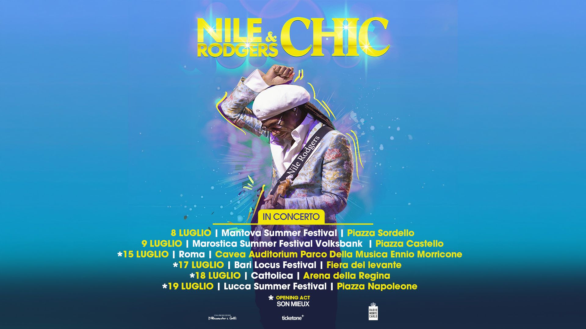 Nile Rodgers & Chic in Italia per sei imperdibili concerti nell’estate 2025