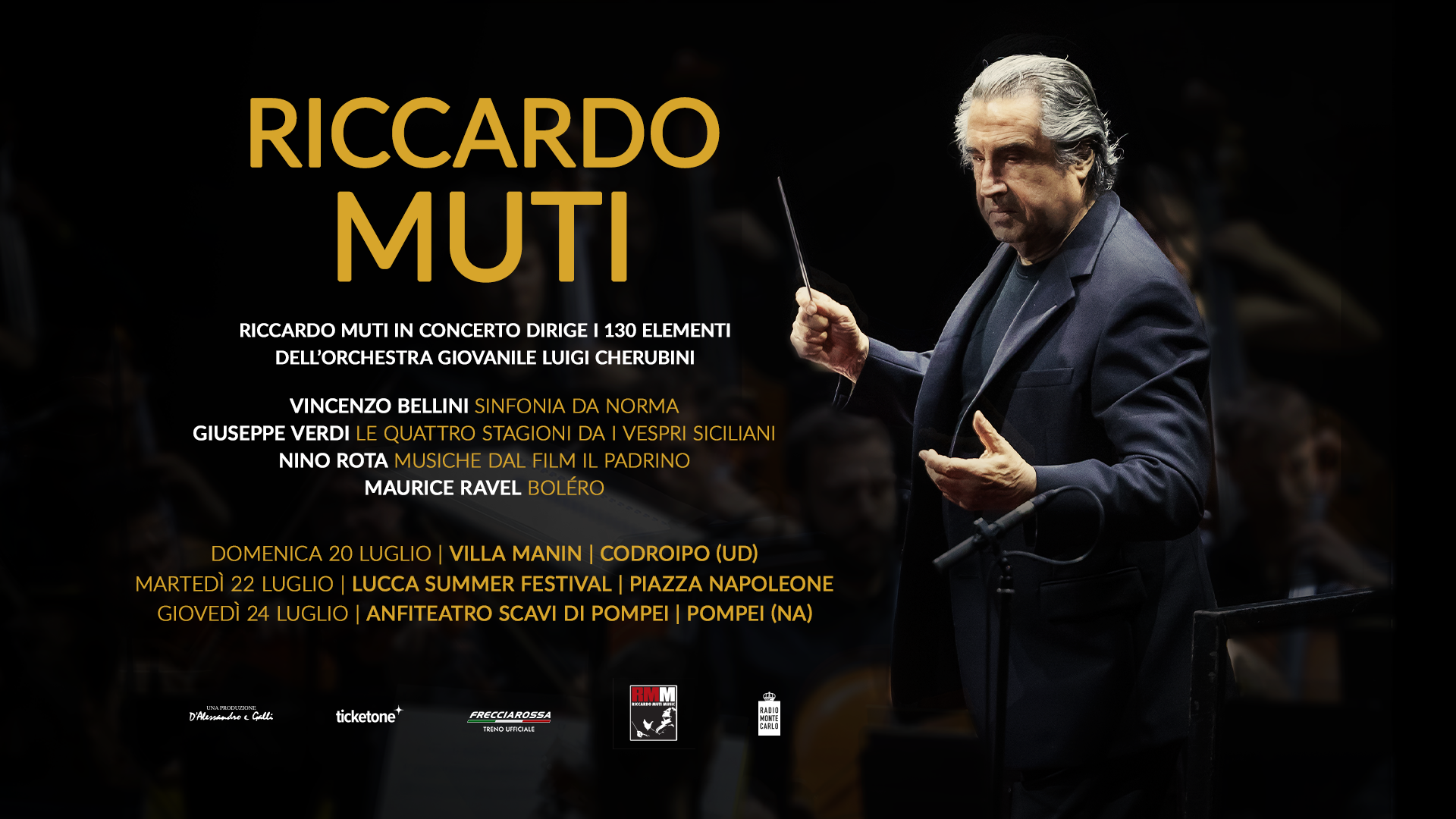 Riccardo Muti dirige l’orchestra Luigi Cherubini