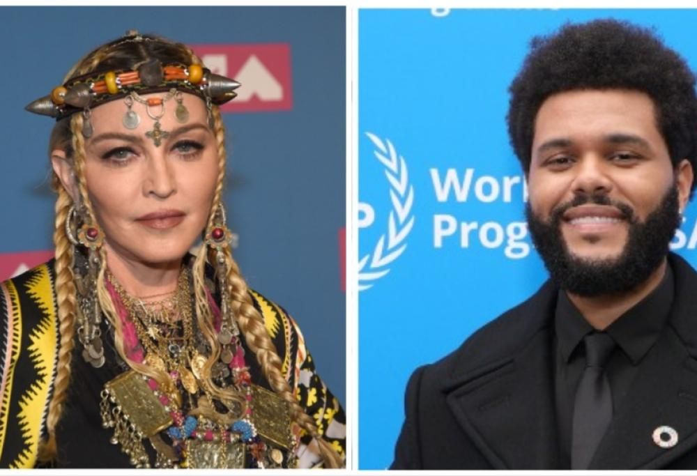 Madonna e Abel The Weeknd Tesfaye insieme