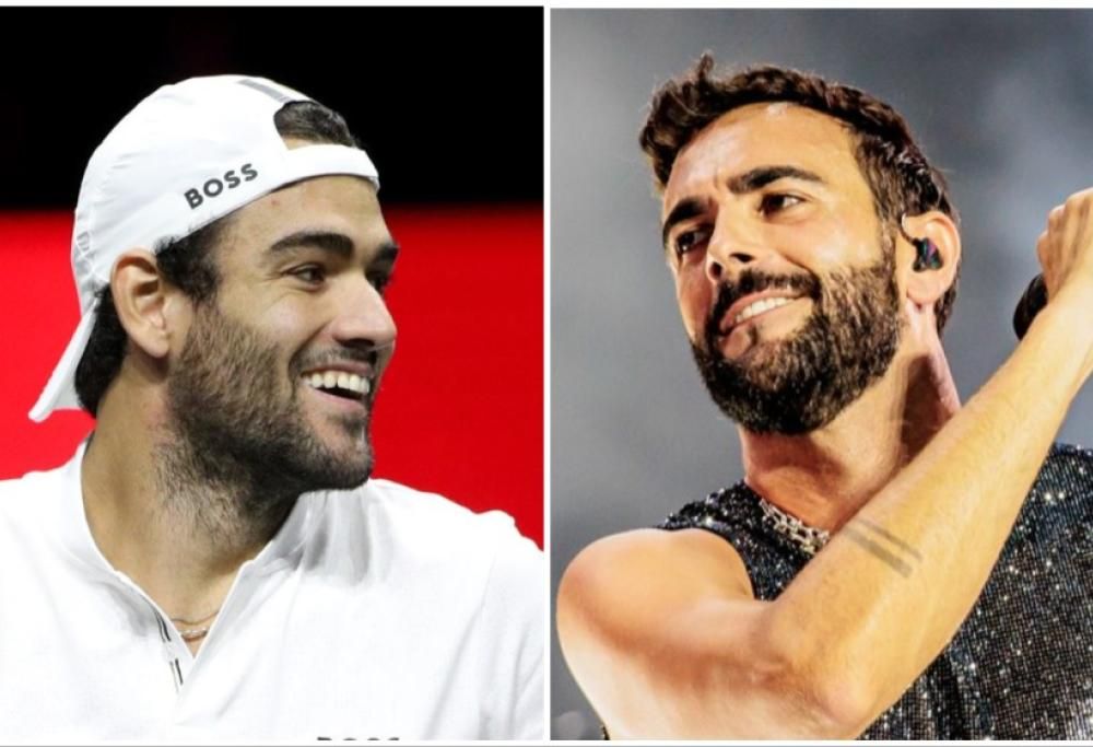 Marco Mengoni e Matteo Berrettini giocano a tennis insieme: la foto
