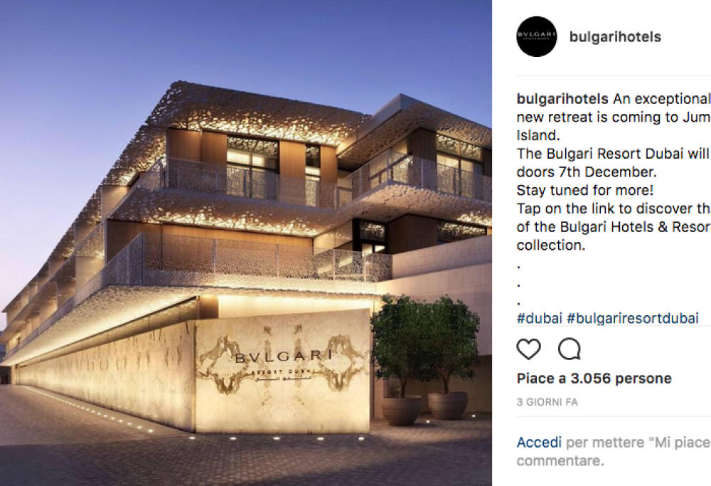 Mozzafiato: Bulgari apre un resort a Dubai