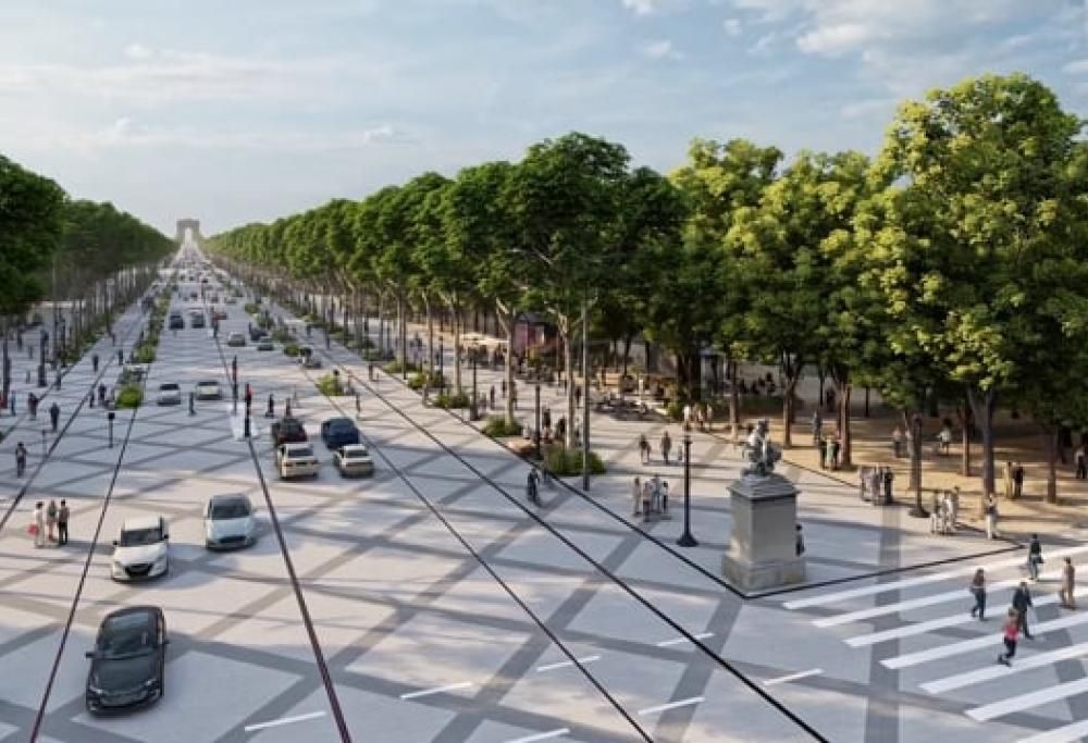 Il meraviglioso cuore green degli  Champs-Élysées