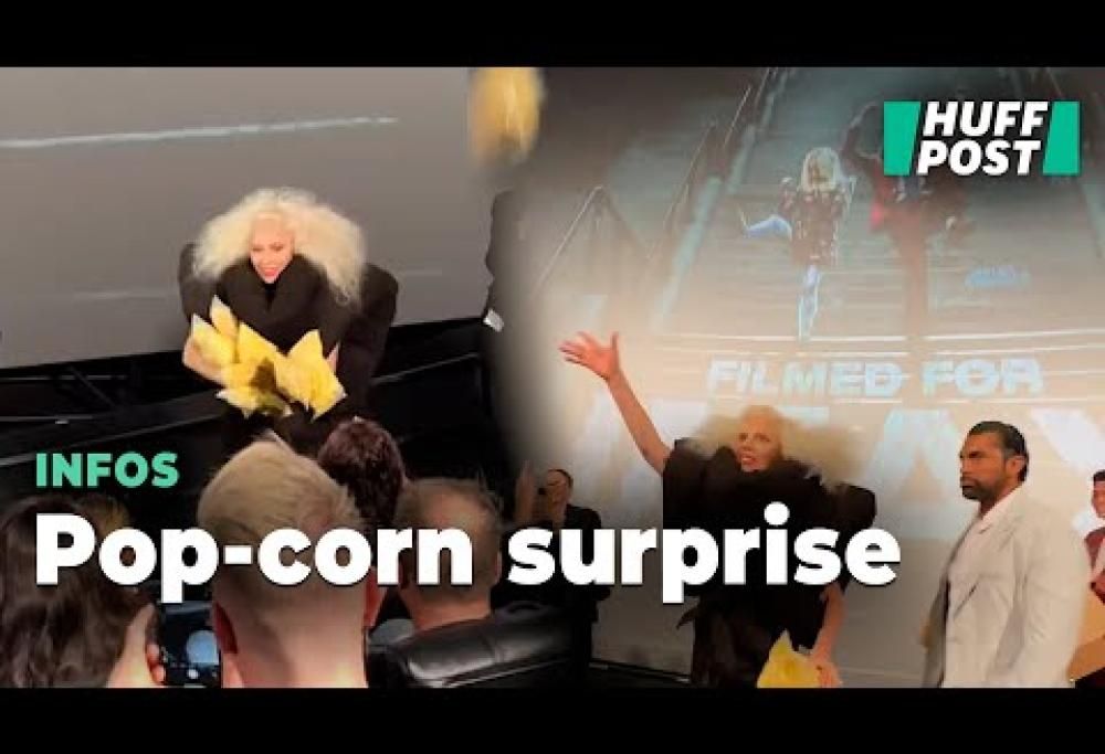 Lady Gaga lancia pop corn all’anteprima di Joker: Folie à Deux. Il video