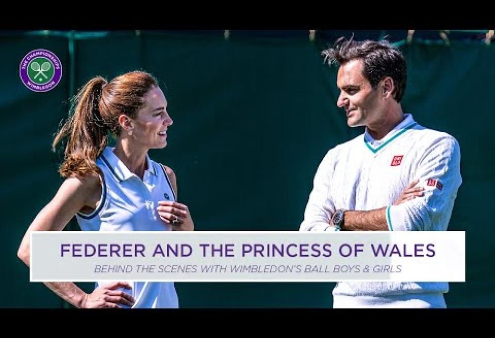 Kate Middleton gioca a tennis con Roger Federer: il bellissimo video