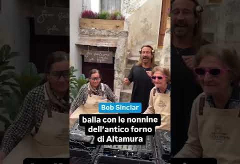 Bob Sinclar suona con le nonne pugliesi dell’Antico Forno di  Altamura: il bellissimo video