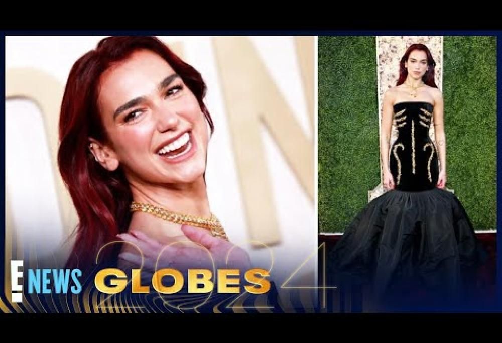 Dua Lipa scherza sul suo abito ai Golden Globe: il video