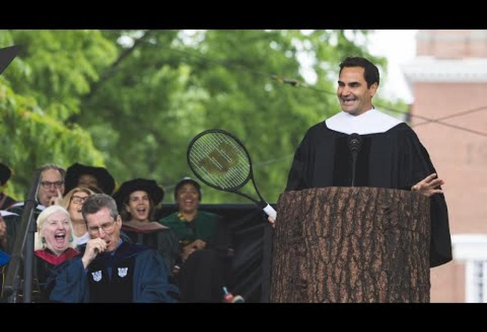 Roger Federer: il bellissimo discorso al Dartmouth College. Il video