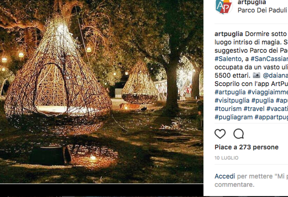 Volete dormire in un nido a cielo aperto? In Salento si può!