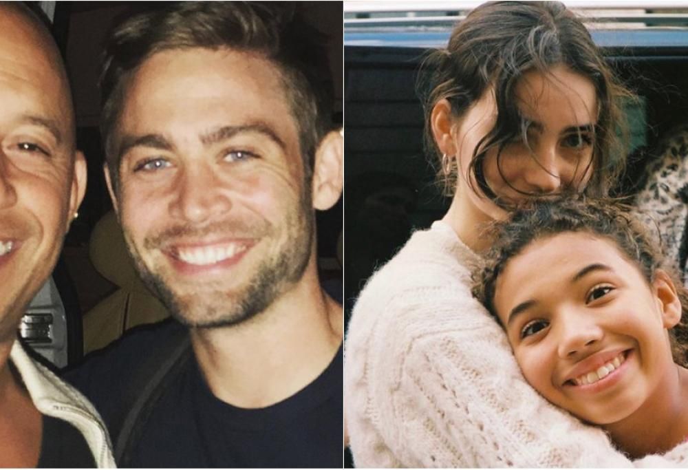 Paul Walker e Vin Diesel. Il dolce abbraccio delle figlie