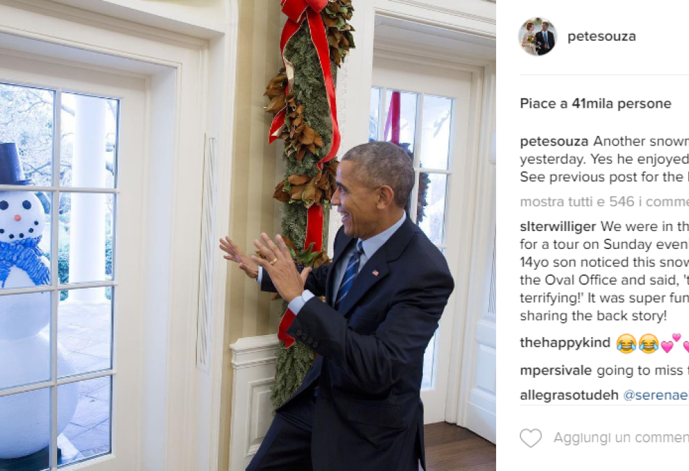 Obama e la fobia per i pupazzi di neve