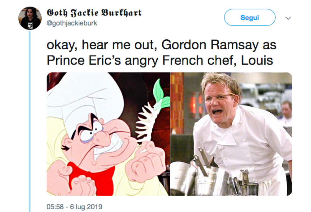 Gordon Ramsay: i fan lo vogliono nel live action de La Sirenetta