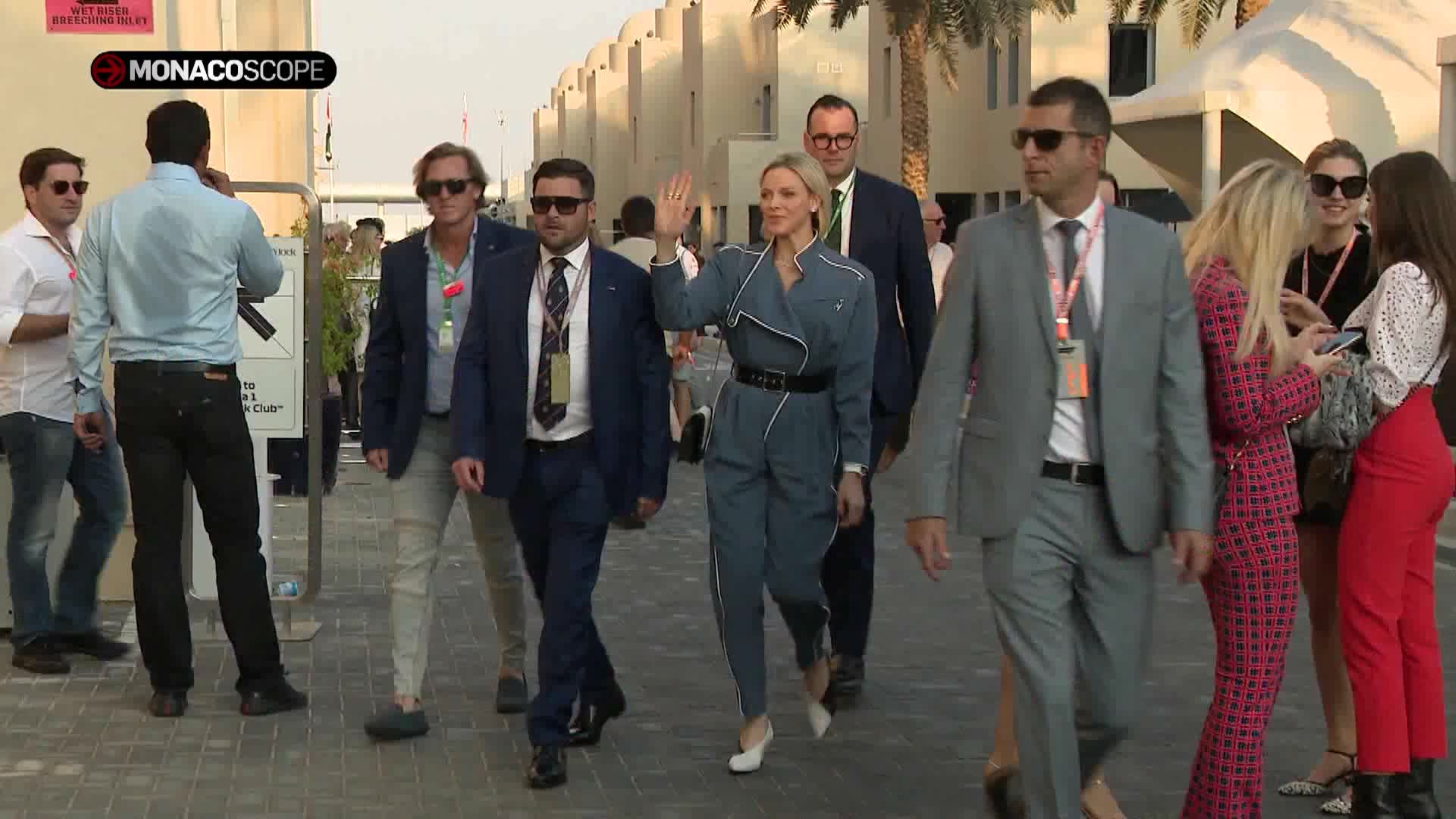 La Principessa Charlene al Gran Premio di Abu Dhabi