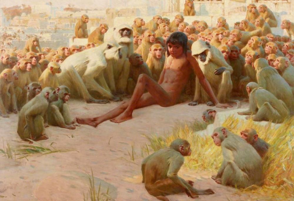 Bambini allevati da animali