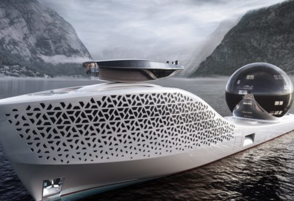 Una sfera gigante per il mega yacht più strabiliante e tutto green!