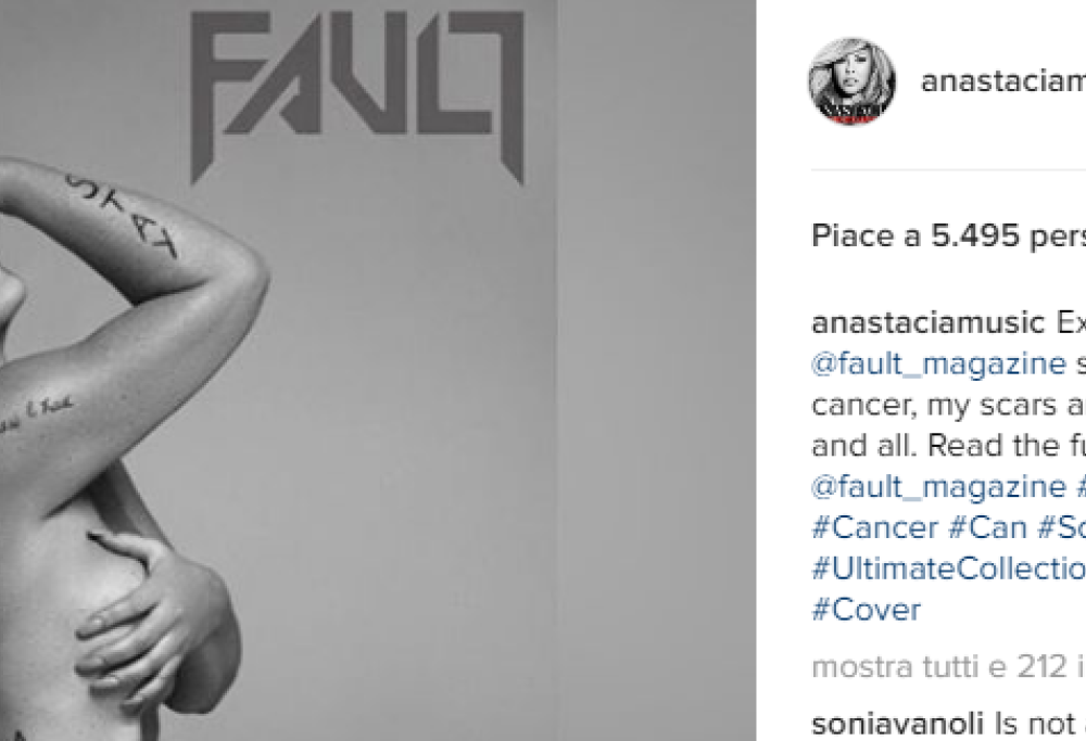 Anastacia nuda per Fault Magazine. “Le mie cicatrici sono parte di me”