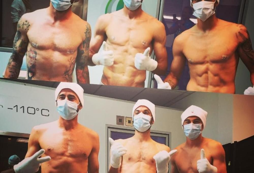 Gli Azzurri festeggiano in sauna… a -110 gradi!