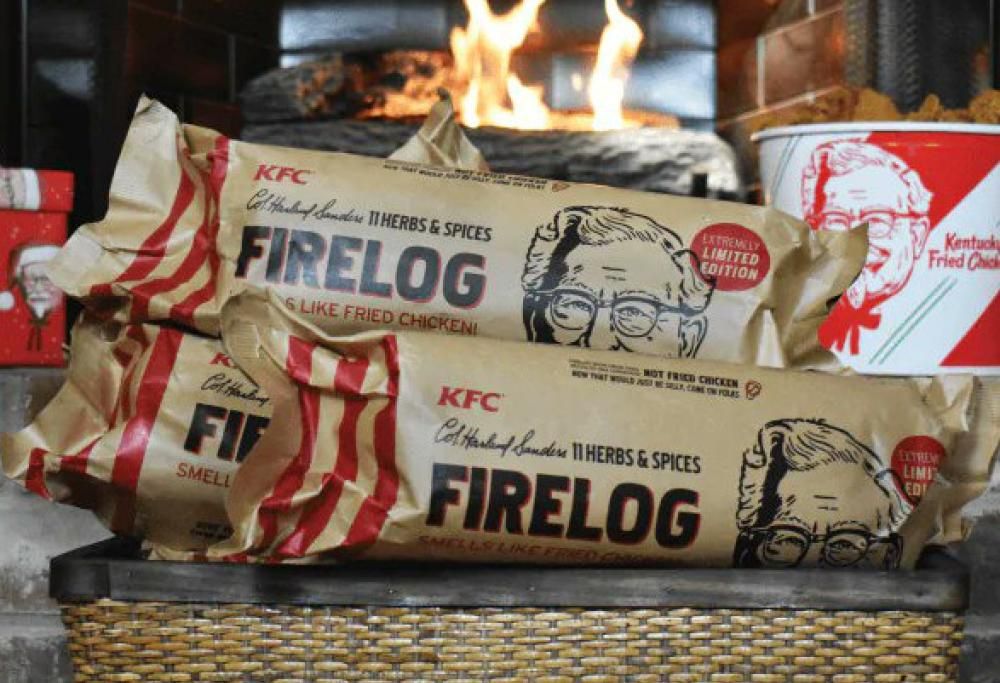 Il ceppo per caminetto di KFC è all’aroma di pollo fritto