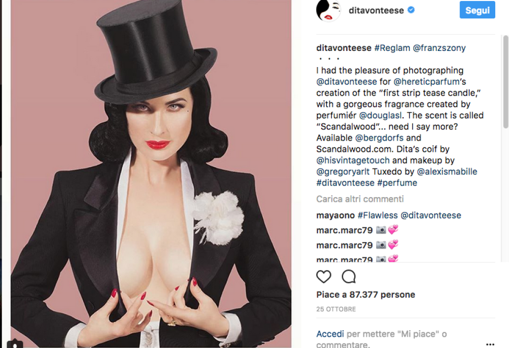 Dita Von Teese si dà alla musica