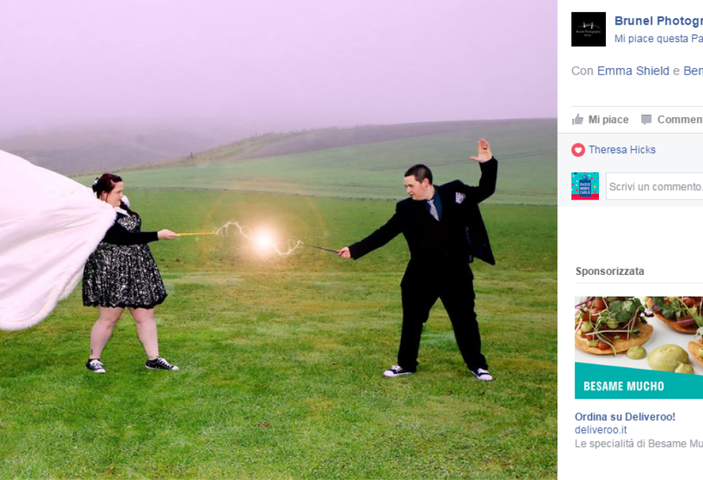 Nozze da film. Due sposi ricreano l’atmosfera di Harry Potter