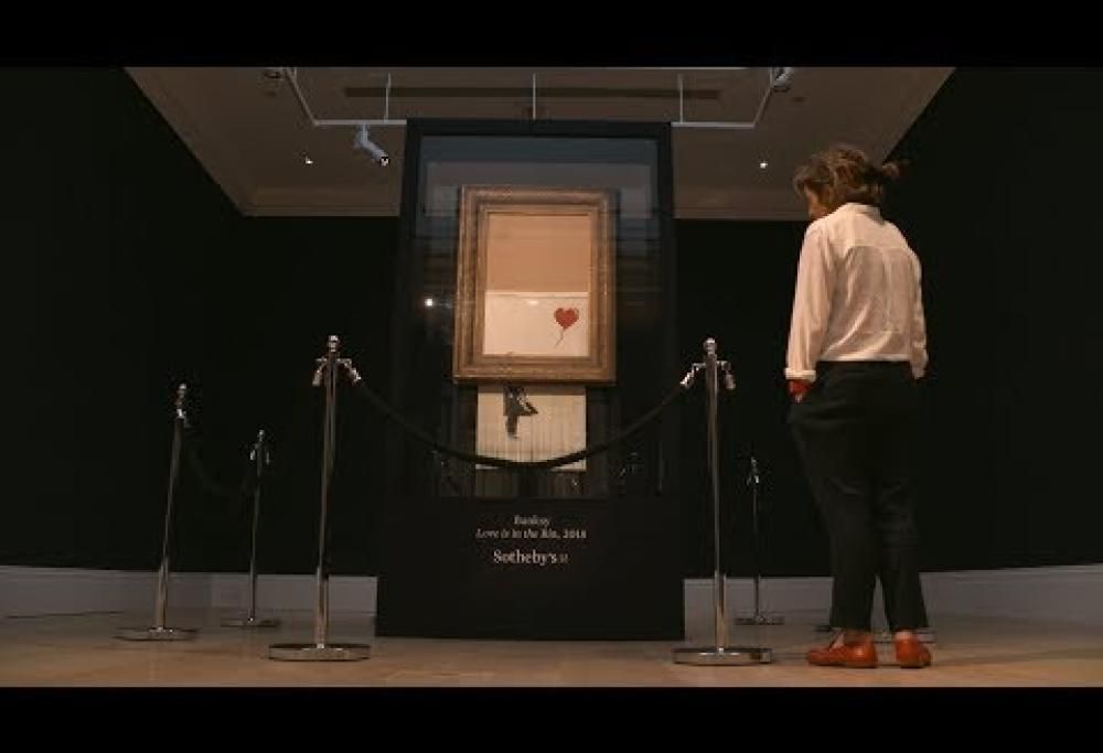 Banksy: il celebre quadro tagliato sarà esposto in Germania