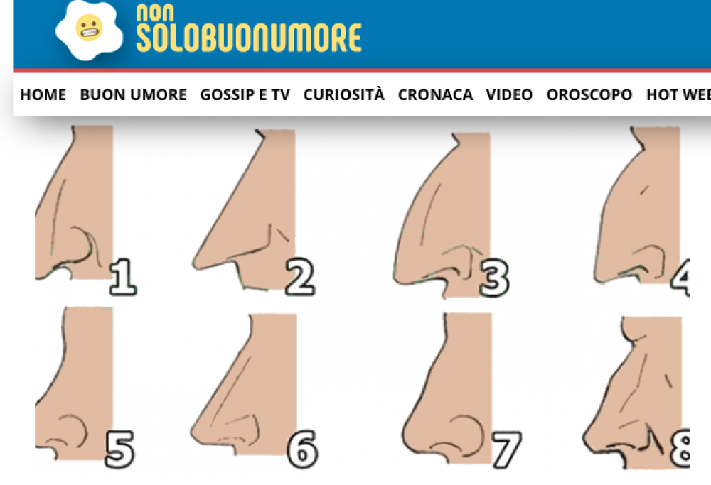 Il naso rivela il tuo carattere.  Scopri cosa nasconde il tuo