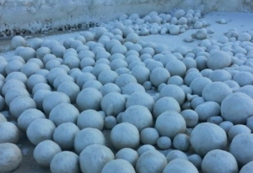 Migliaia di palle di neve giganti sulle sponde del Golfo di Ob incuriosiscono la Russia e non solo