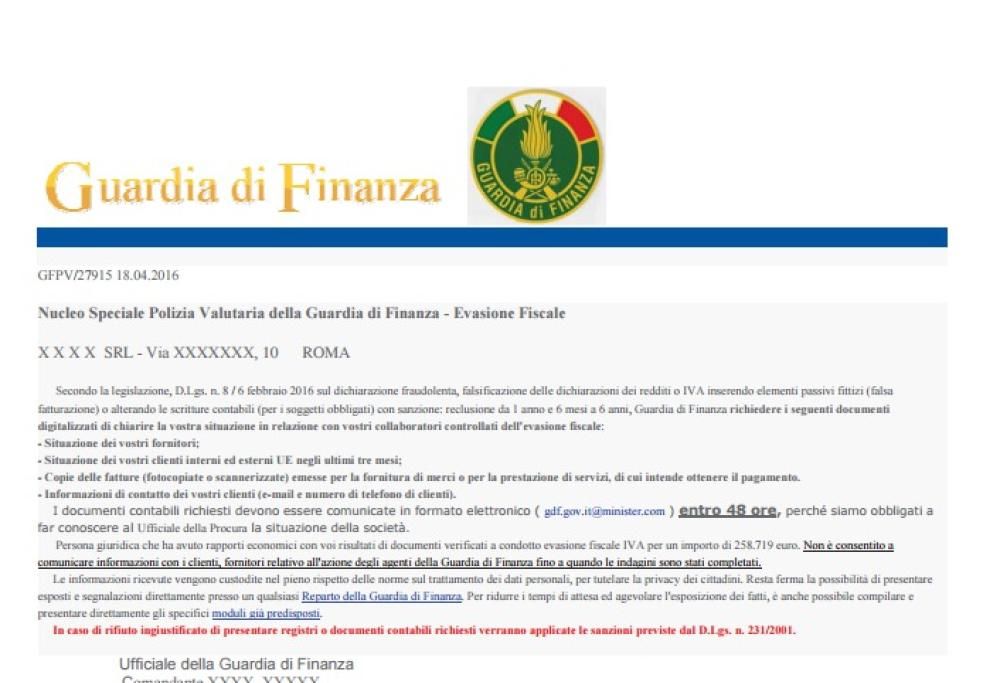 Attenzione! Truffa via mail, si spacciano per la guardia di Finanza.