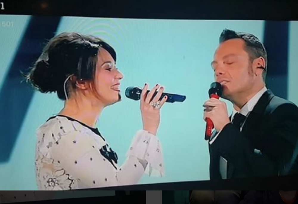 Tiziano Ferro e Carmen Consoli sul palco di Sanremo