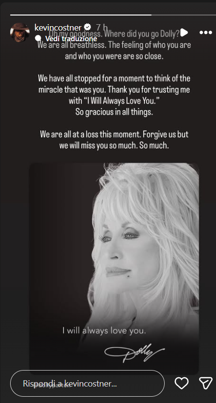 Black-and-white portrait of a blonde woman with a soft smile, overlaid with the caption 'I will always love you' in cursive, as part of a tribute post.