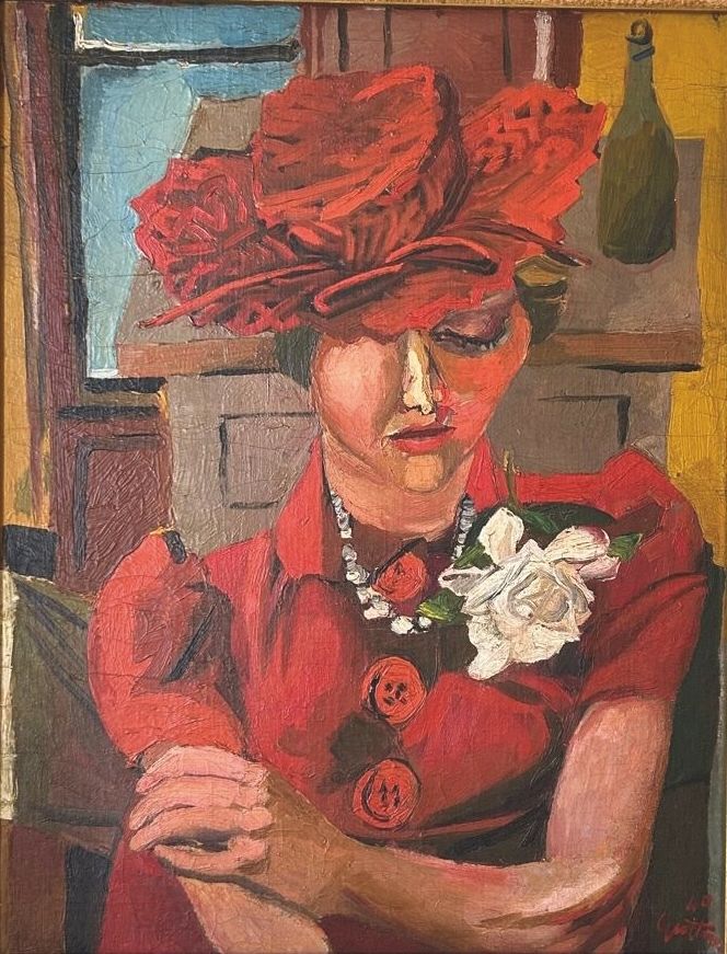 Ritratto di Mimise con il cappello rosso