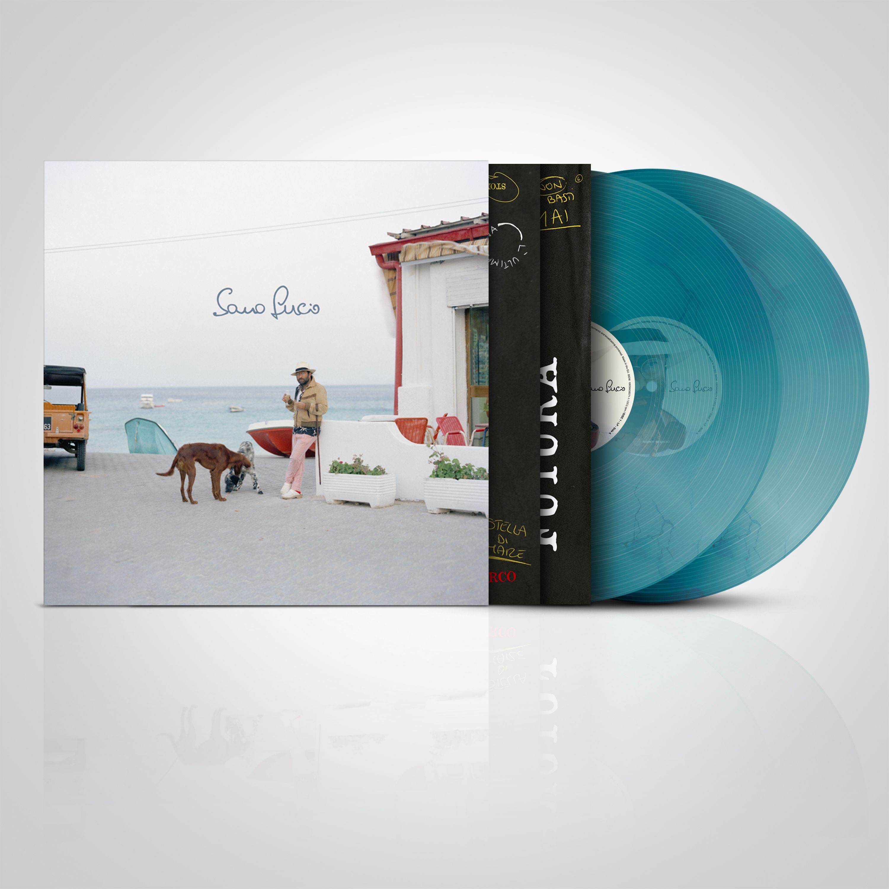 Sono Lucio_2LP numerato colorato Azzurro Mare