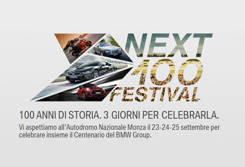 INSIEME PER CELEBRARE I 100 ANNI DI BMW GROUP!