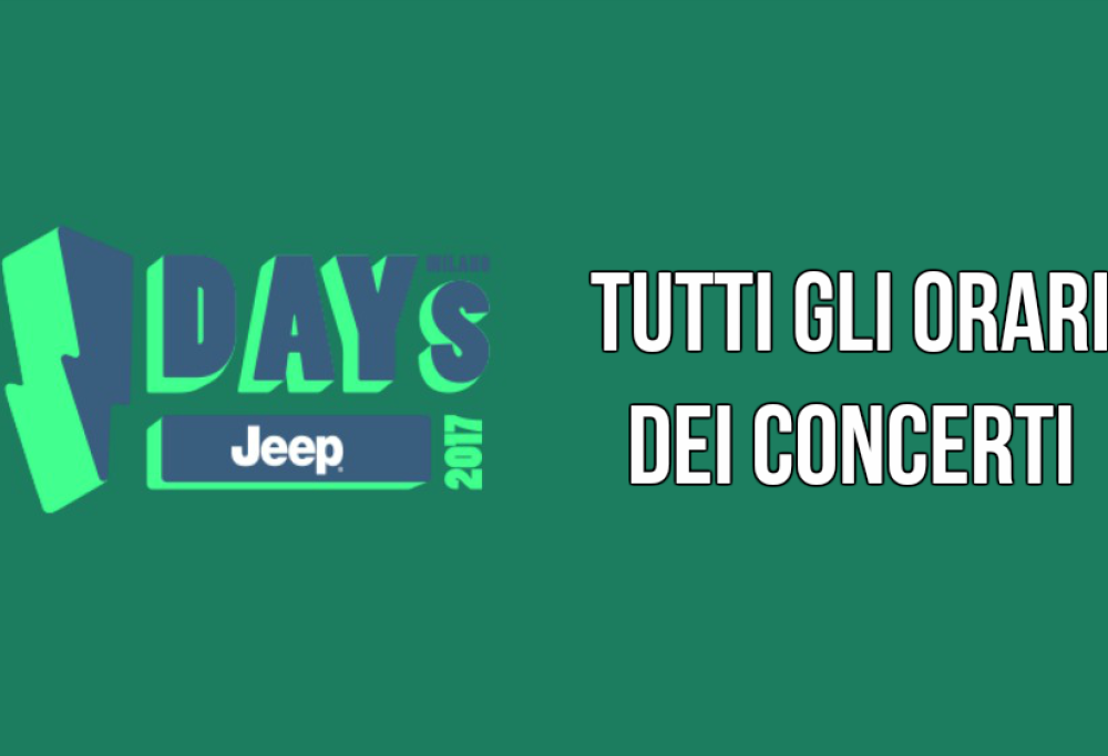 IDays Festival: tutti gli orari dei concerti e la mappa