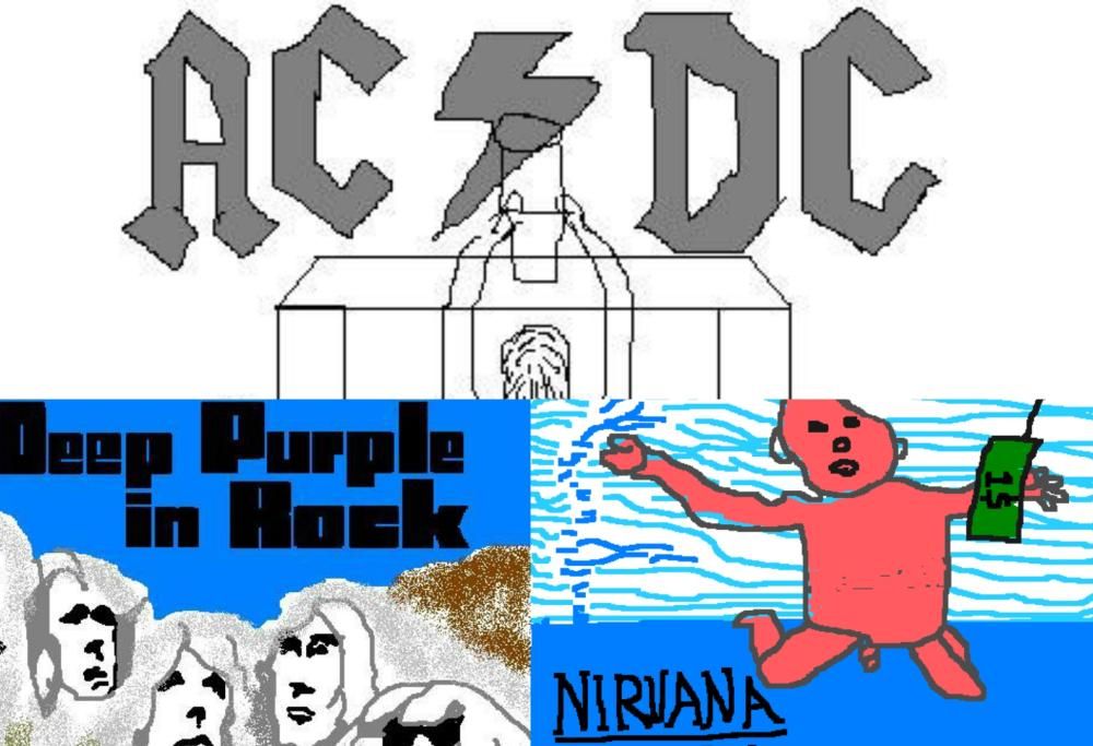 Le copertine più iconiche del rock disegnate con paint. Guarda la gallery!