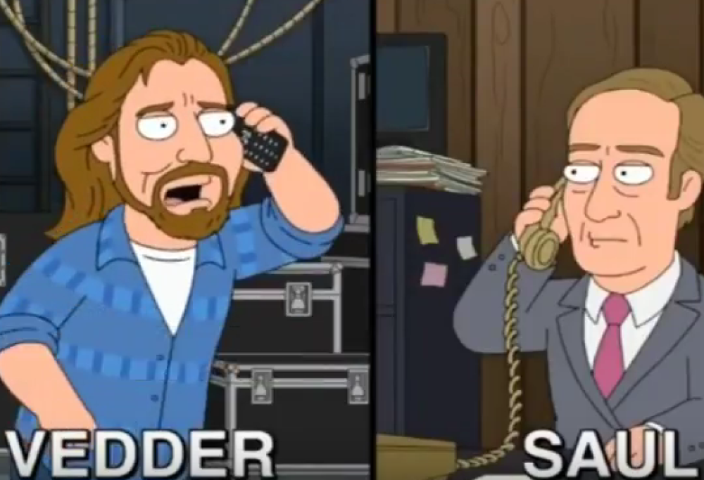 Eddie Vedder protagonista di una puntata dei Griffin. Guarda il video