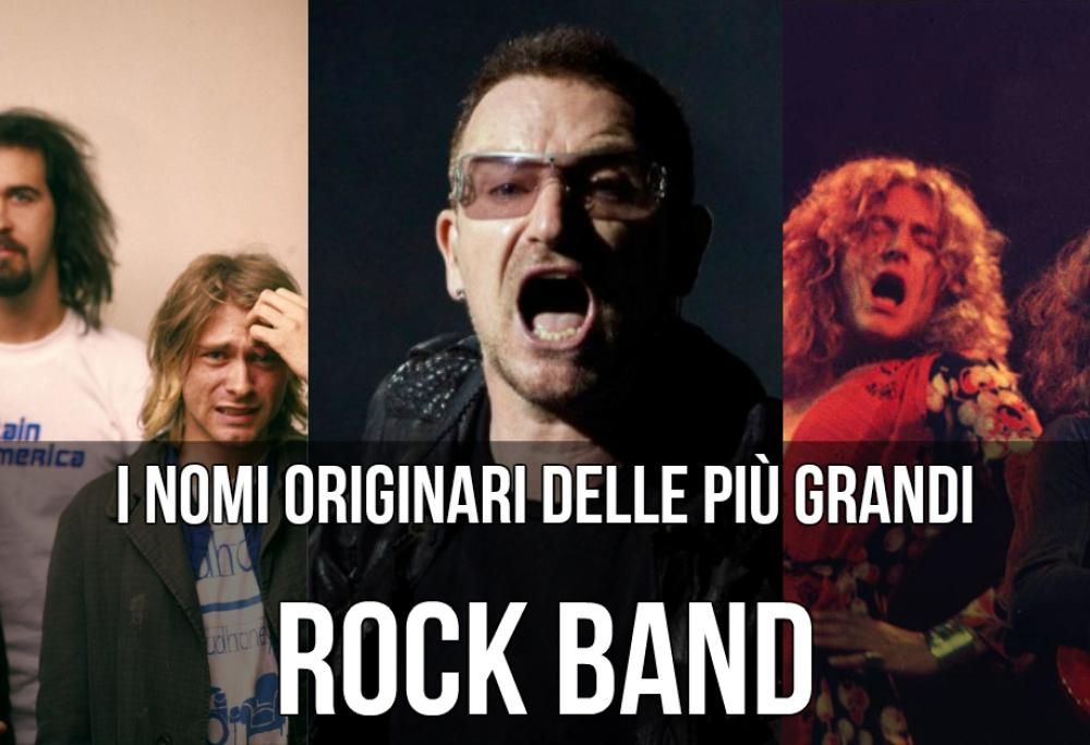 I primi nomi delle rock band! Dagli U2 ai Nirvana fino ai Led Zeppelin e ai Red Hot Chili Peppers. Scoprili tutti