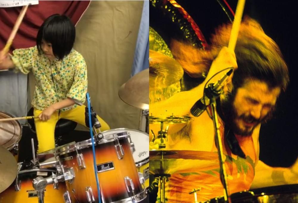 Led Zeppelin: una bambina giapponese di 8 anni suona perfettamente "Good Times Bad Times" alla batteria!  Guarda il video