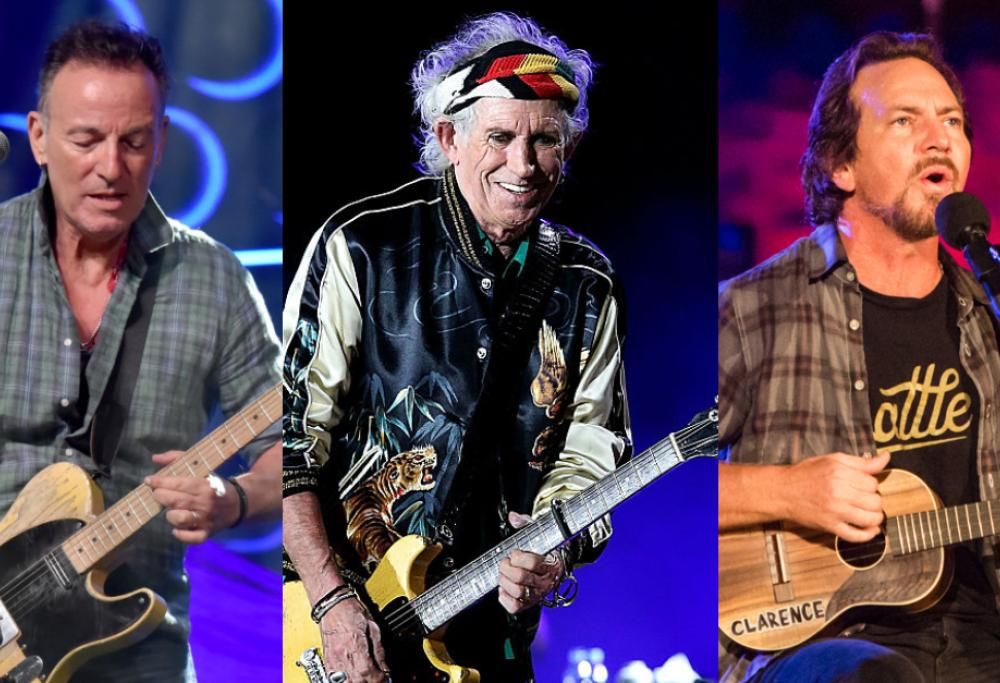 Le chitarre di Bruce Springsteen, Eddie Vedder e Keith Richards all’asta per beneficenza a Chicago! Guarda la gallery