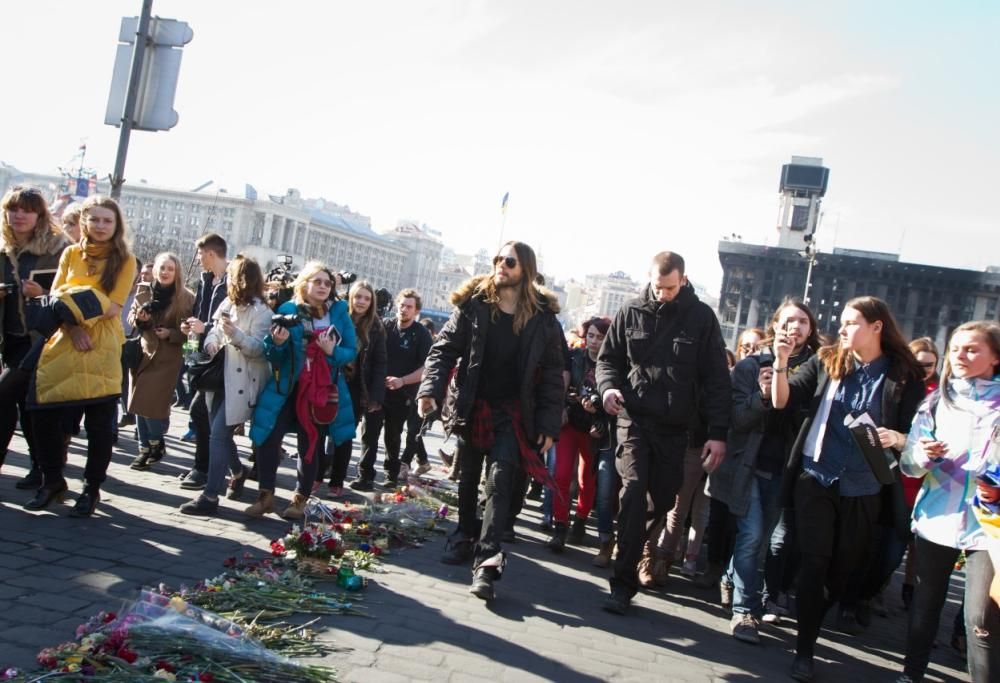Jared Leto in visita a Kiev in Ucraina