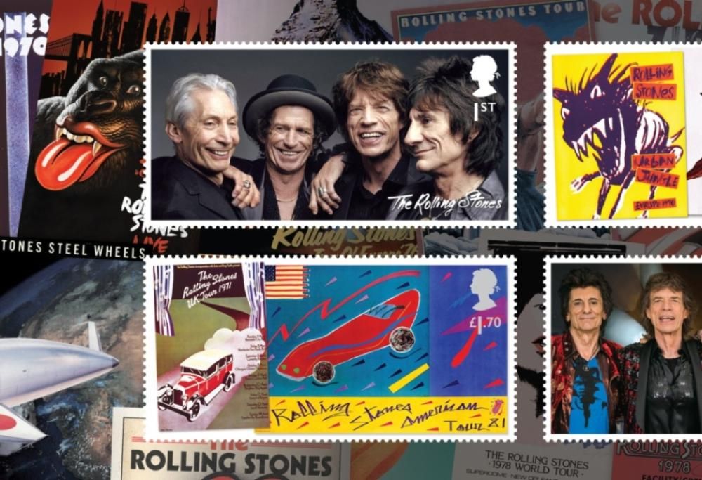 The Rolling Stones: guarda la nuova serie di francobolli realizzati in Inghilterra dalla Royal Mail