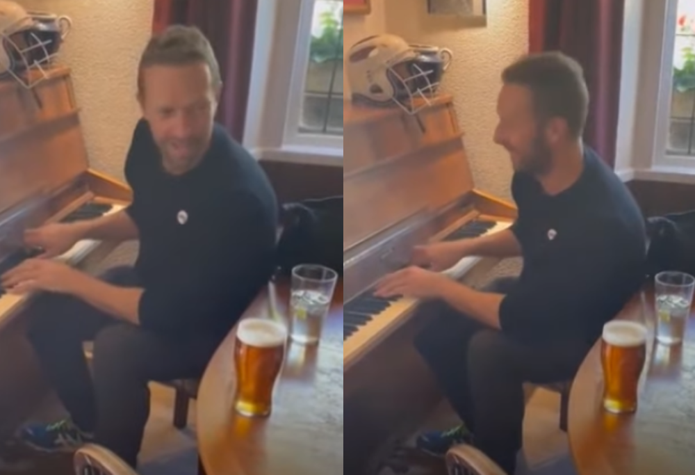 Chris Martin si mette a suonare in un pub per una coppia di futuri sposi. Guarda il video