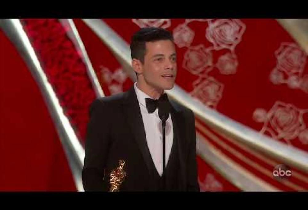 Oscar 2019: il discorso sul palco di Rami Malek, vincitore come Miglior Attore Protagonista