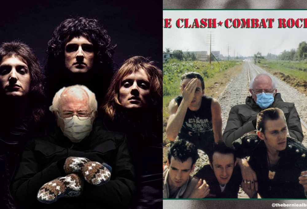 Il meme di Bernie Sanders invade le copertine dei dischi rock! Guarda le più belle