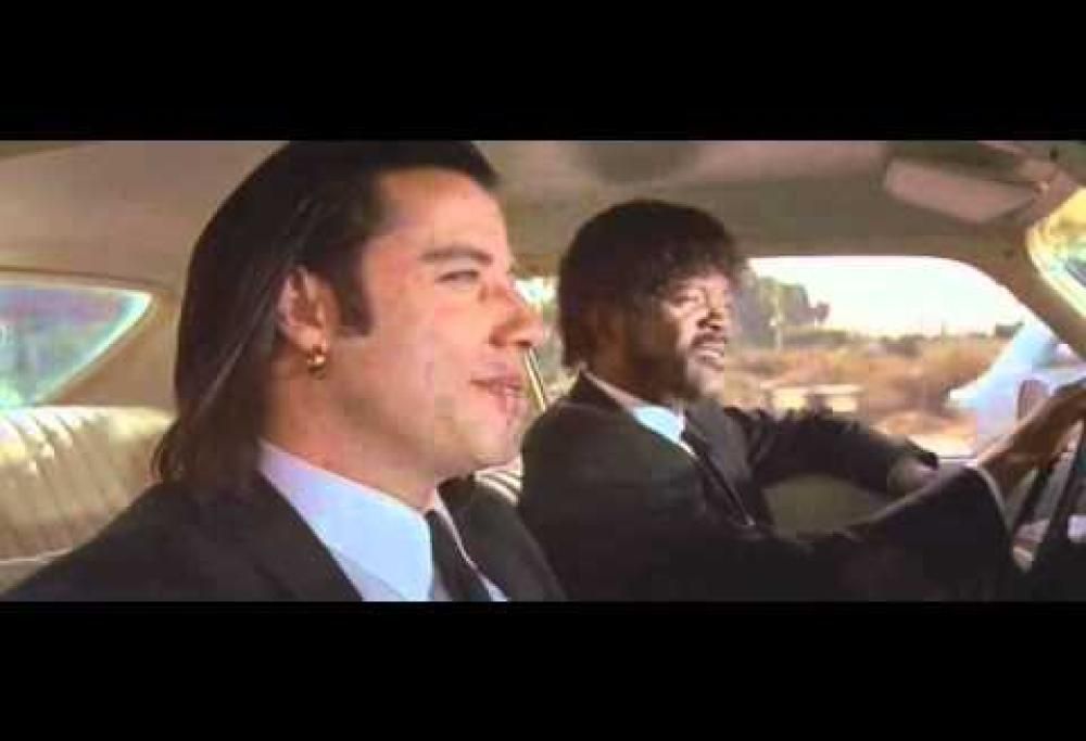 Pulp Fiction - Il discorso in auto con le differenze tra USA e Europa