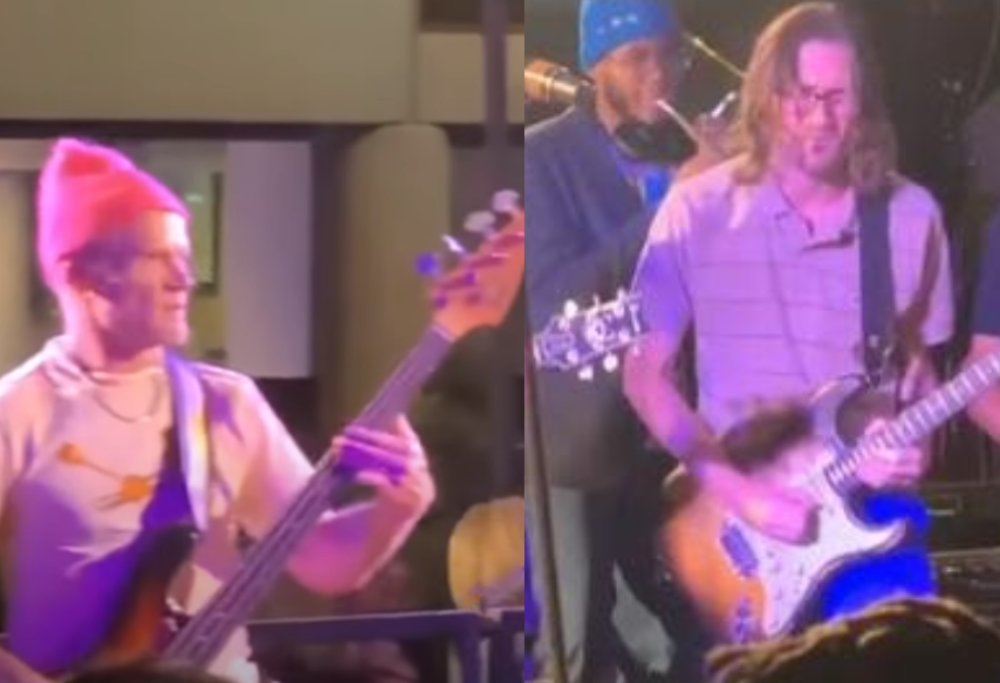 Flea festeggia il suo compleanno esibendosi in un parcheggio di Los Angeles con John Frusciante. Guarda il video