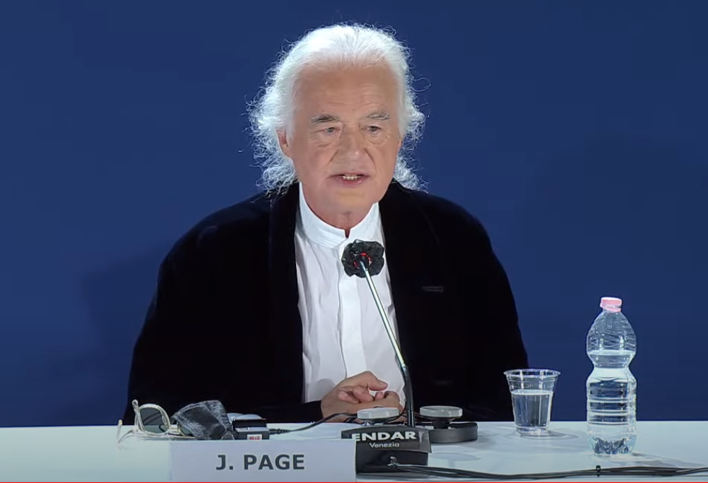 Led Zeppelin, Jimmy Page a Venezia per la presentazione del docufilm "Becoming Led Zeppelin". La conferenza stampa