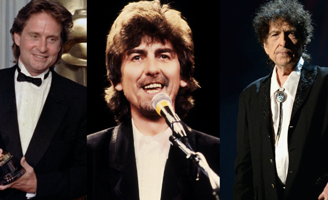 La storia della folle notte a Los Angeles di Michael Douglas con George Harrison, Bob Dylan e un cane gigante goloso di caviale!