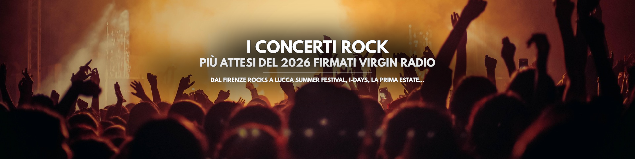 I concerti rock più attesi del 2026. Scopri tutte le date e i festival
