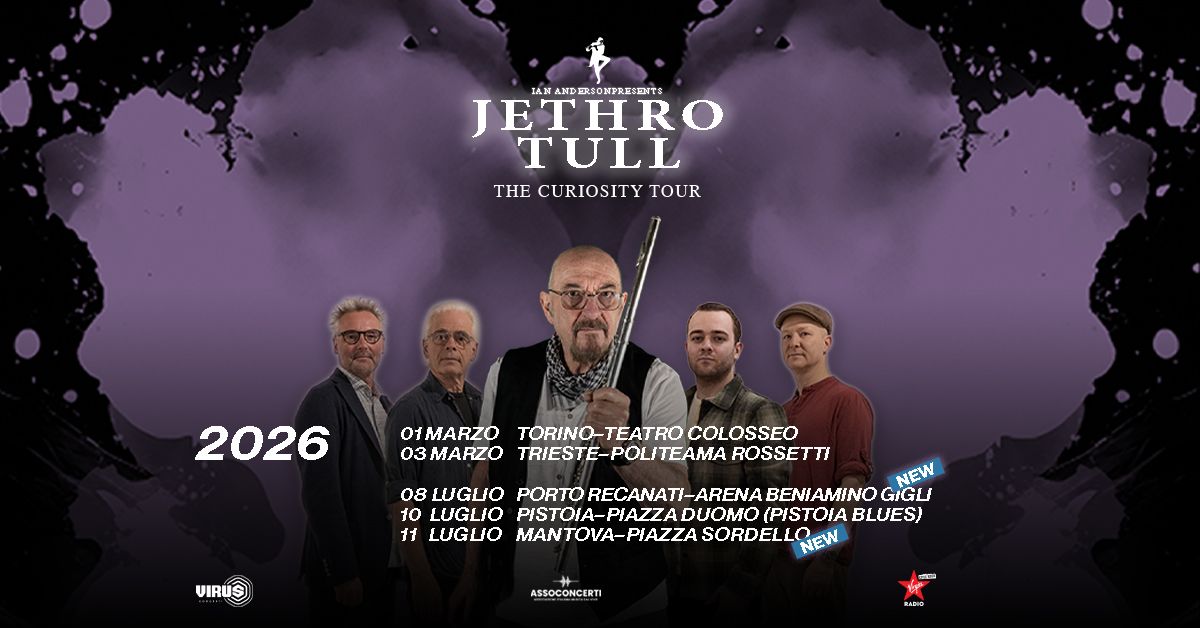 Jethro Tull: UFFICIALE in concerto a Porto Recanati e Mantova a luglio. Tutte le info e biglietti